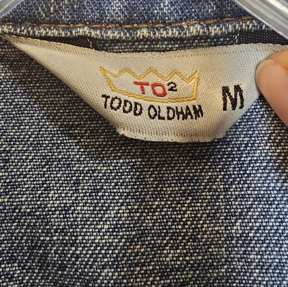 Rare Vintage Todd Oldham Flames Y2K Denim Jacket - Medium - Picture 4 of 7
